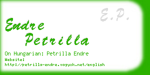 endre petrilla business card